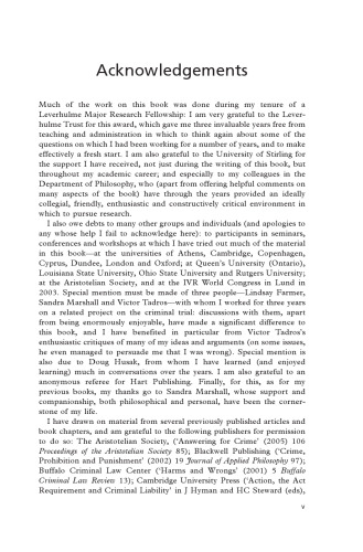 Answering for Crime: Responsibility and Liability in the Criminal Law