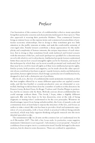 The Law of Confidentiality: A Restatement