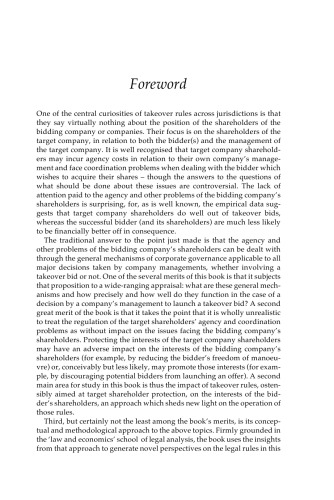 The Law and Economics of Takeovers: An Acquirer's Perspective