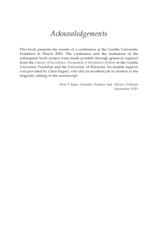 The Financial Crisis in Constitutional Perspective: The Dark Side of Functional Differentiation