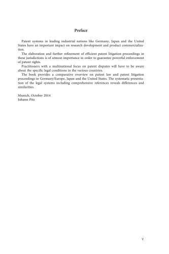 Patent Litigation in Germany, Japan and the United States