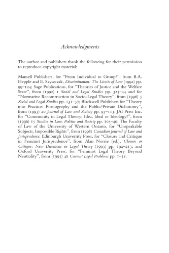 Unspeakable Subjects: Feminist Essays in Legal and Social Theory