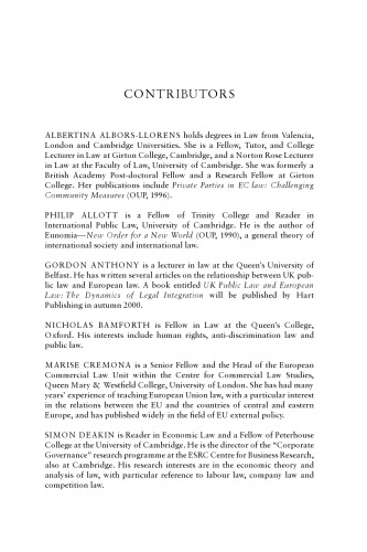 The Cambridge Yearbook of European Legal Studies: Volume 2, 1999