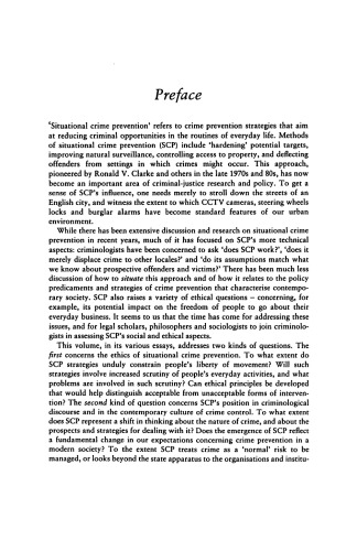 Ethical and Social Perspectives on Situational Crime Prevention