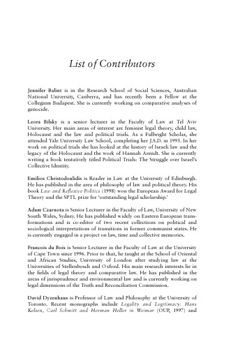 Lethe’s Law: Justice, Law and Ethics in Reconciliation