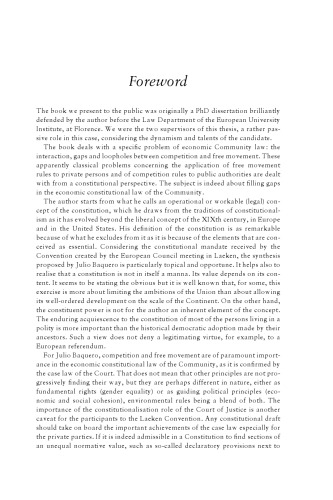 Between Competition and Free Movement: The Economic Constitutional Law of the European Community