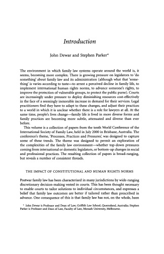 Family Law: Processes, Practices and Pressures