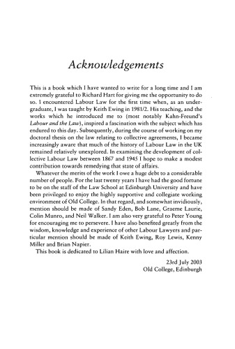 A History of British Labour Law: 1867-1945