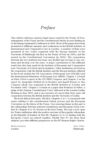 The Treaty of Nice and Beyond: Enlargement and Constitutional Reform
