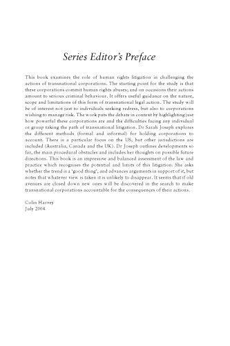 Corporations and Transnational Human Rights Litigation