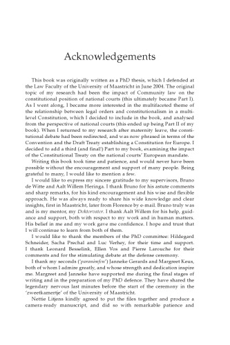The National Courts’ Mandate in the European Constitution