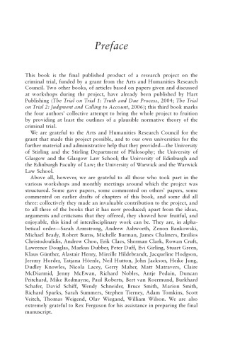 The Trial on Trial: Volume 3: Towards a Normative Theory of the Criminal Trial