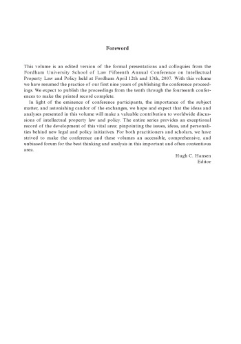 Intellectual Property Law and Policy Volume 10
