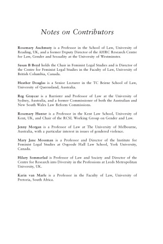 Rethinking Equality Projects in Law: Feminist Challenges