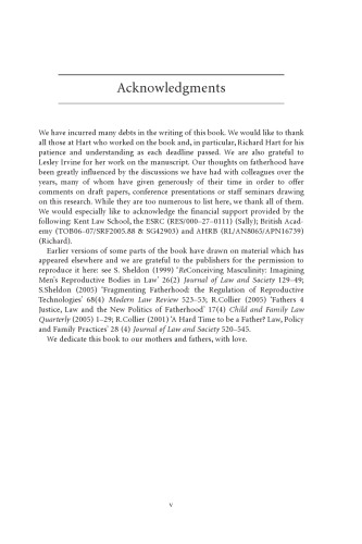 Fragmenting Fatherhood: A Socio-Legal Study