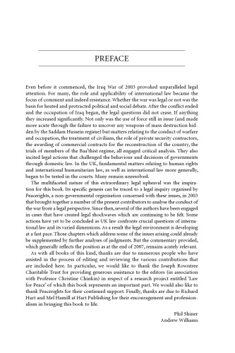 The Iraq War and International Law