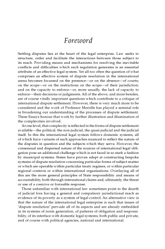 International Law and Dispute Settlement: New Problems and Techniques