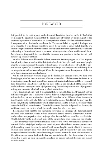 Feminist Judgments: From Theory to Practice