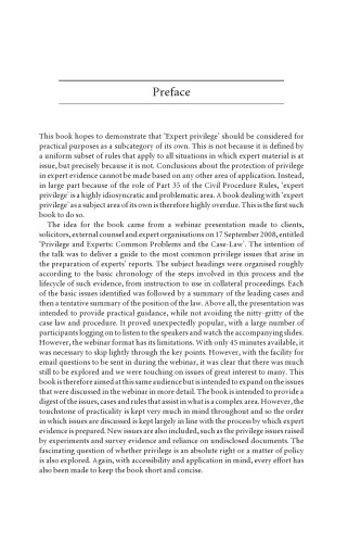 ‘Expert Privilege’ in Civil Evidence