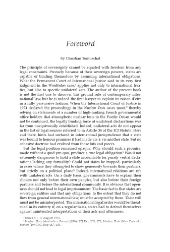 Promises of States under International Law