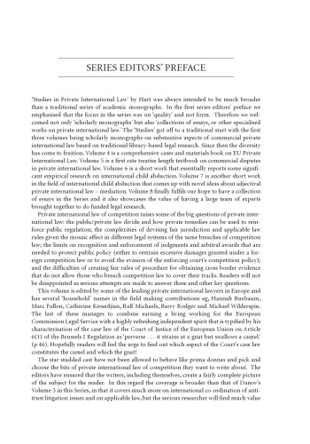International Antitrust Litigation: Conflict of Laws and Coordination