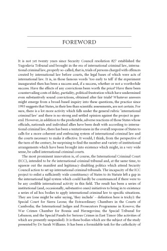 Hybrid and Internationalised Criminal Tribunals: Selected Jurisdictional Issues