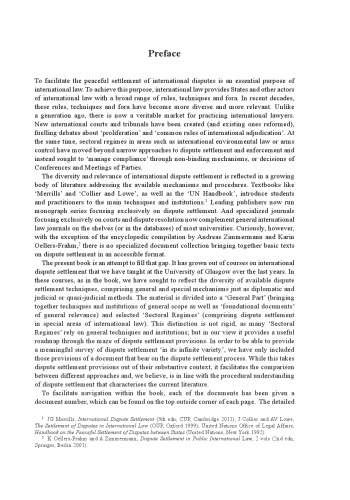 The Settlement of International Disputes: Basic Documents