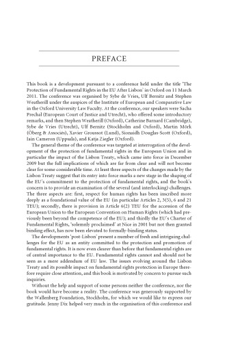 The Protection of Fundamental Rights in the EU After Lisbon
