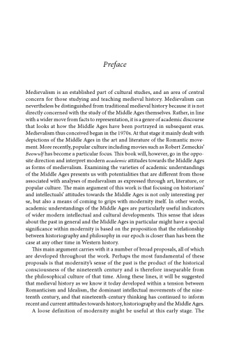 The Historical Present: Medievalism and Modernity