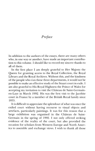 The Stuart Court in Exile and the Jacobites