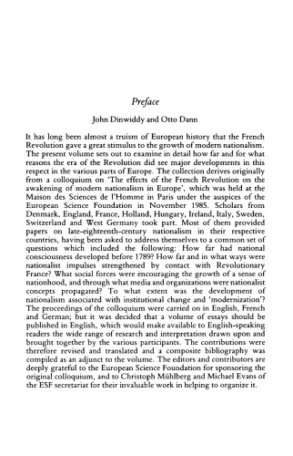 Nationalism in the Age of the French Revolution