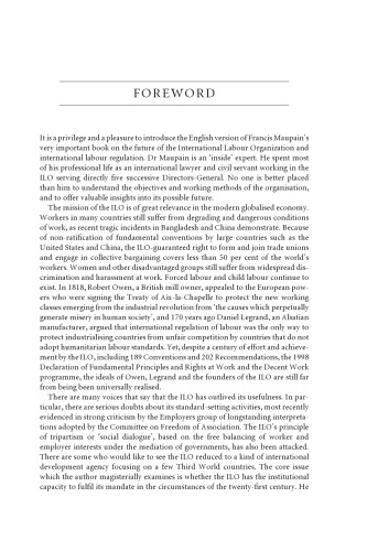 The Future of the International Labour Organization in the Global Economy