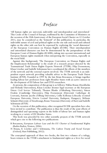 The European Convention on Human Rights and the Employment Relation