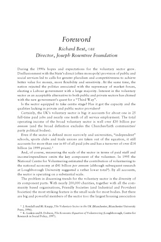 The Voluntary Sector, the State and the Law