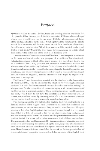 The Hague Trusts Convention: Scope, Application and Preliminary Issues