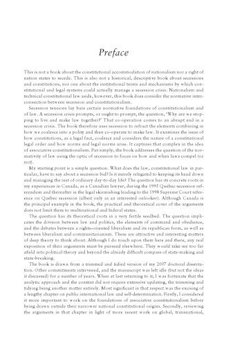 Constitutionalising Secession