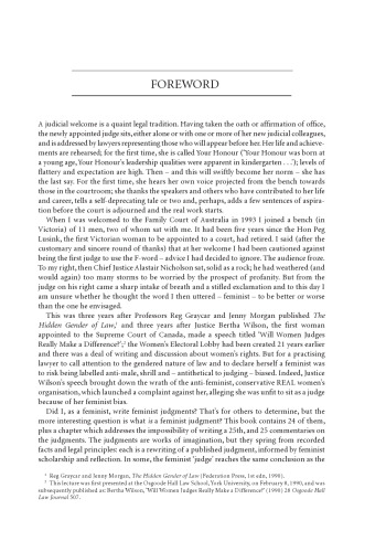 Australian Feminist Judgments: Righting and Rewriting Law