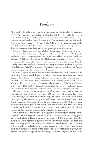 Human Rights in Contemporary European Law