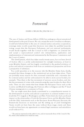 European Police and Criminal Law Co-operation