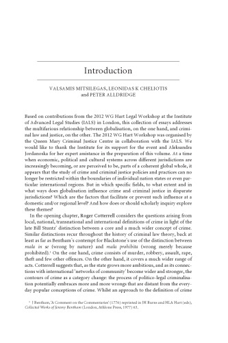 Globalisation, Criminal Law and Criminal Justice: Theoretical, Comparative and Transnational Perspectives
