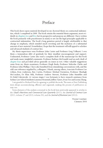 Contractual Indemnities
