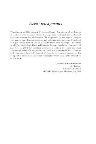 Consumer Bankruptcy in Global Perspective