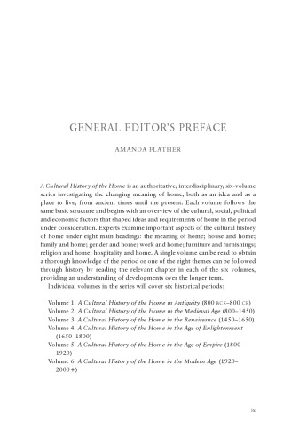 A Cultural History of the Home in Antiquity Volume 1