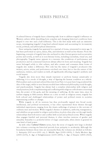 A Cultural History of Tragedy in the Modern Age Volume 6