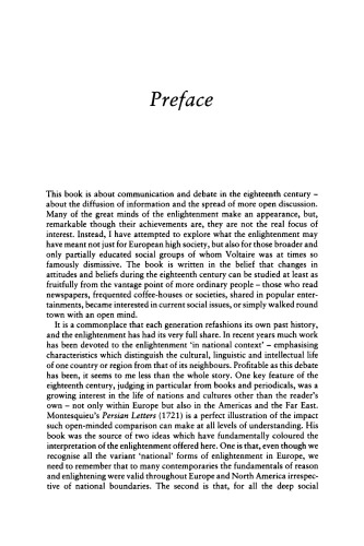 The Enlightenment: A Comparative Social History 1721-1794