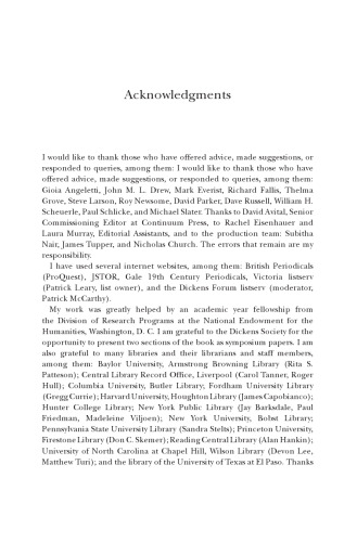 Dickens, Journalism, Music: Household Words and All The Year Round