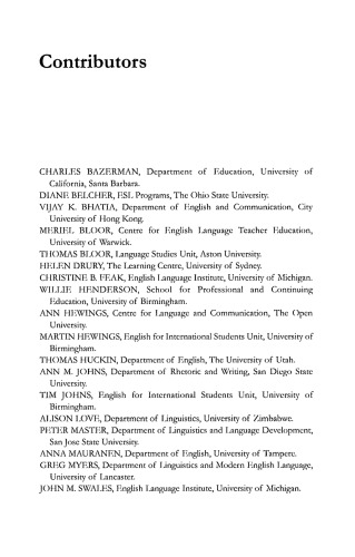 Academic writing in contexts: Implications and applications