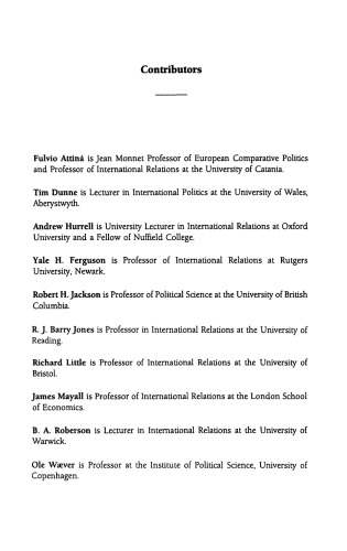 International Society and the Development of International Relations Theory