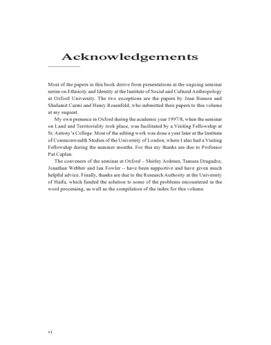 Land and Territoriality