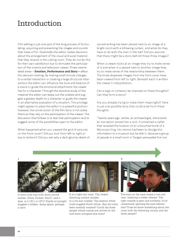 Film Editing: Emotion, Performance and Story